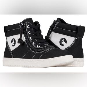 Kids Black and White High-Top Sneakers